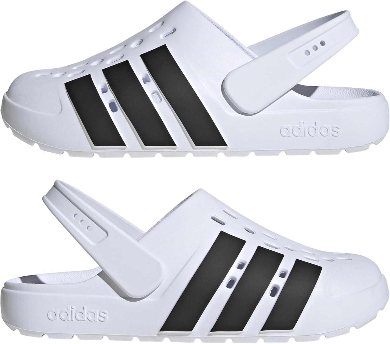 imageadidas Unisex Adult Adilette Clog 20 ClogsWhiteBlackWhite