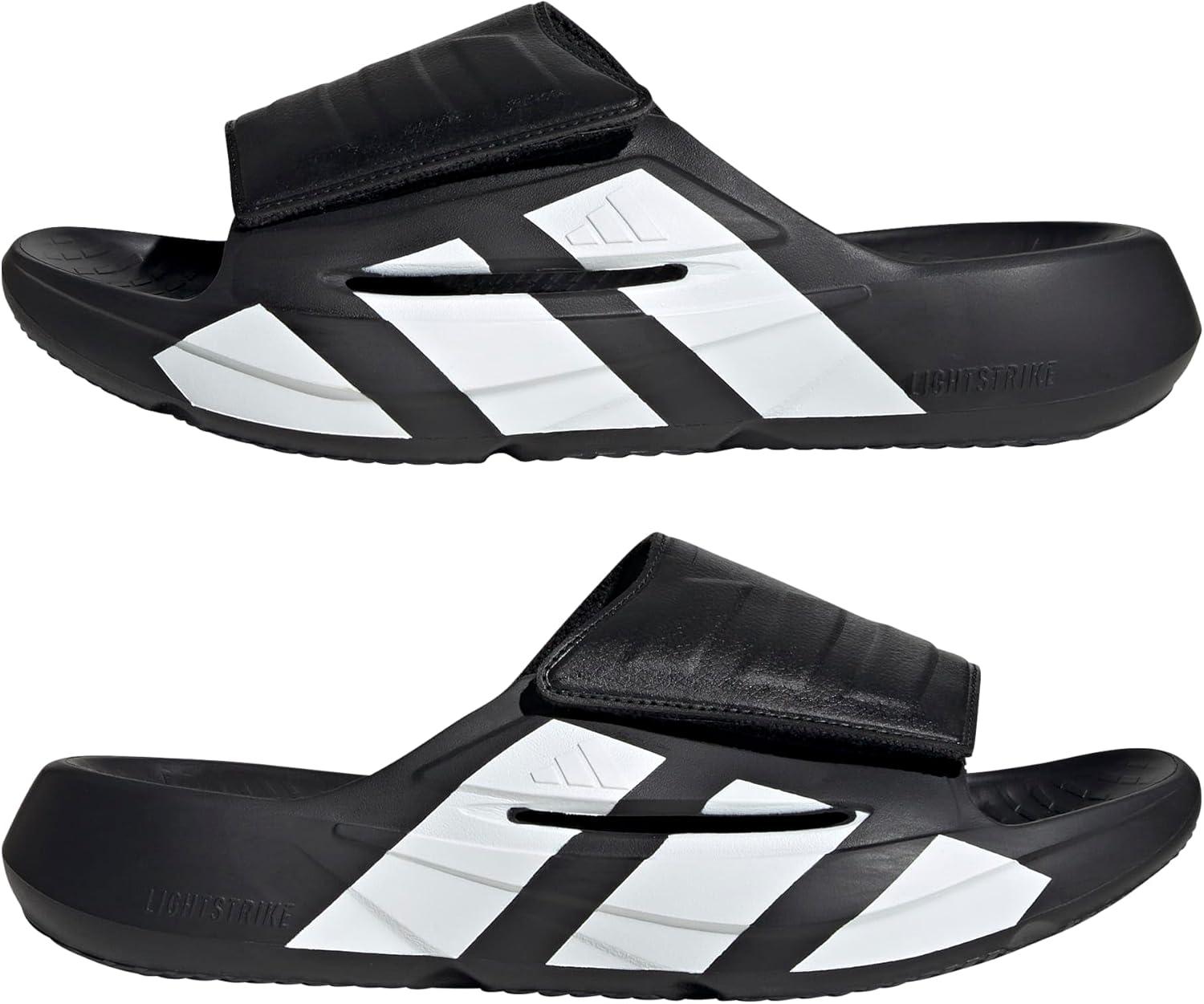 imageadidas Unisex Adult Lightblaze Athletic SandalsBlackWhiteWhite