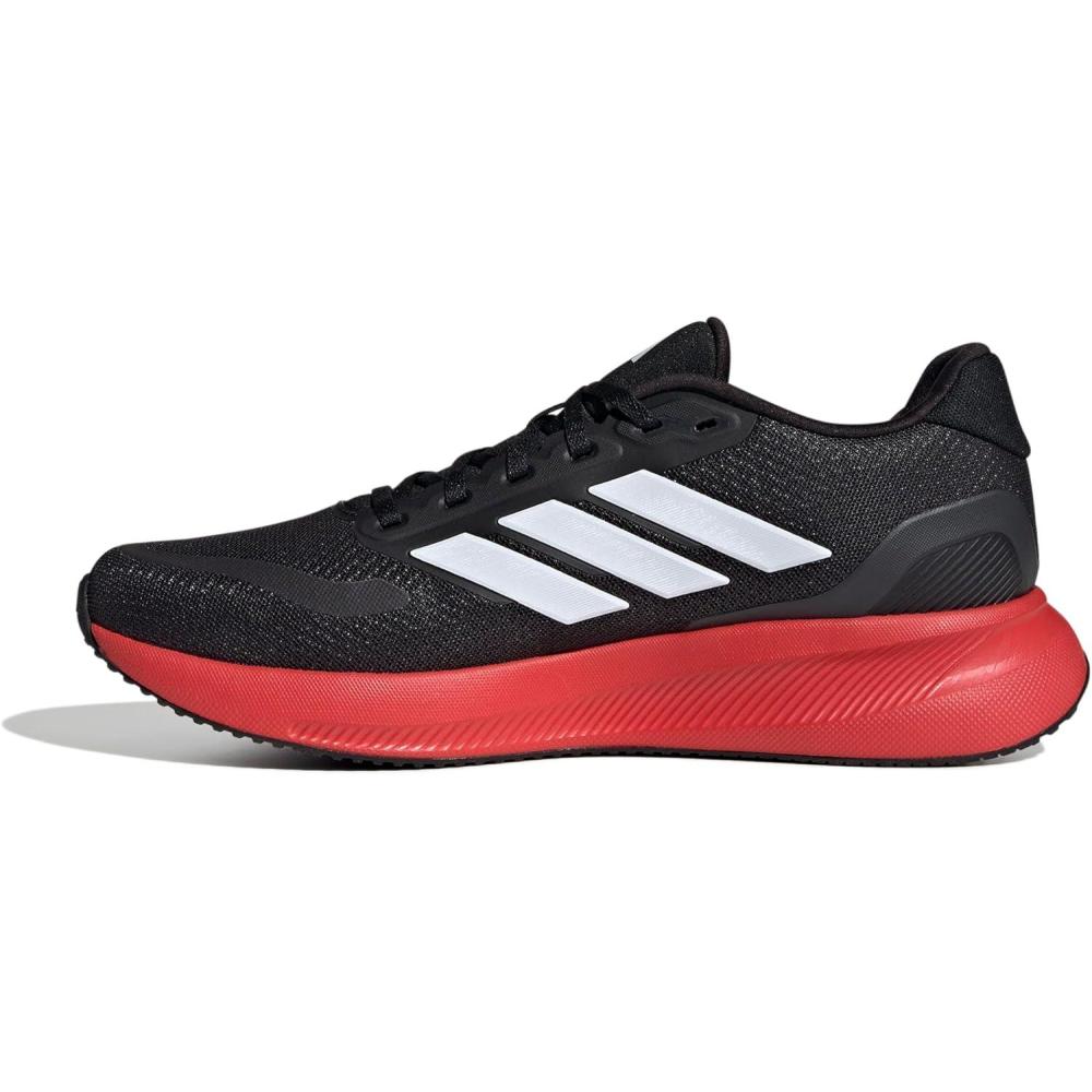 imageAdidas Mens Run Falcon 5BlackWhiteBright Red