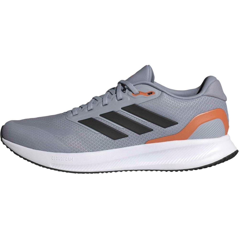 imageAdidas Mens Run Falcon 5Halo SilverBlackDusky Orange
