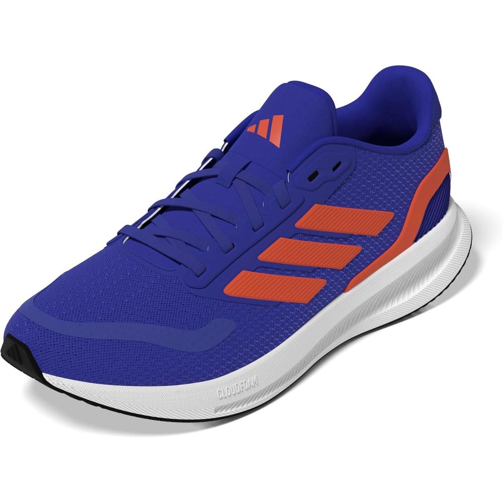 imageAdidas Mens Run Falcon 5Lucid BlueImpact OrangeBlack