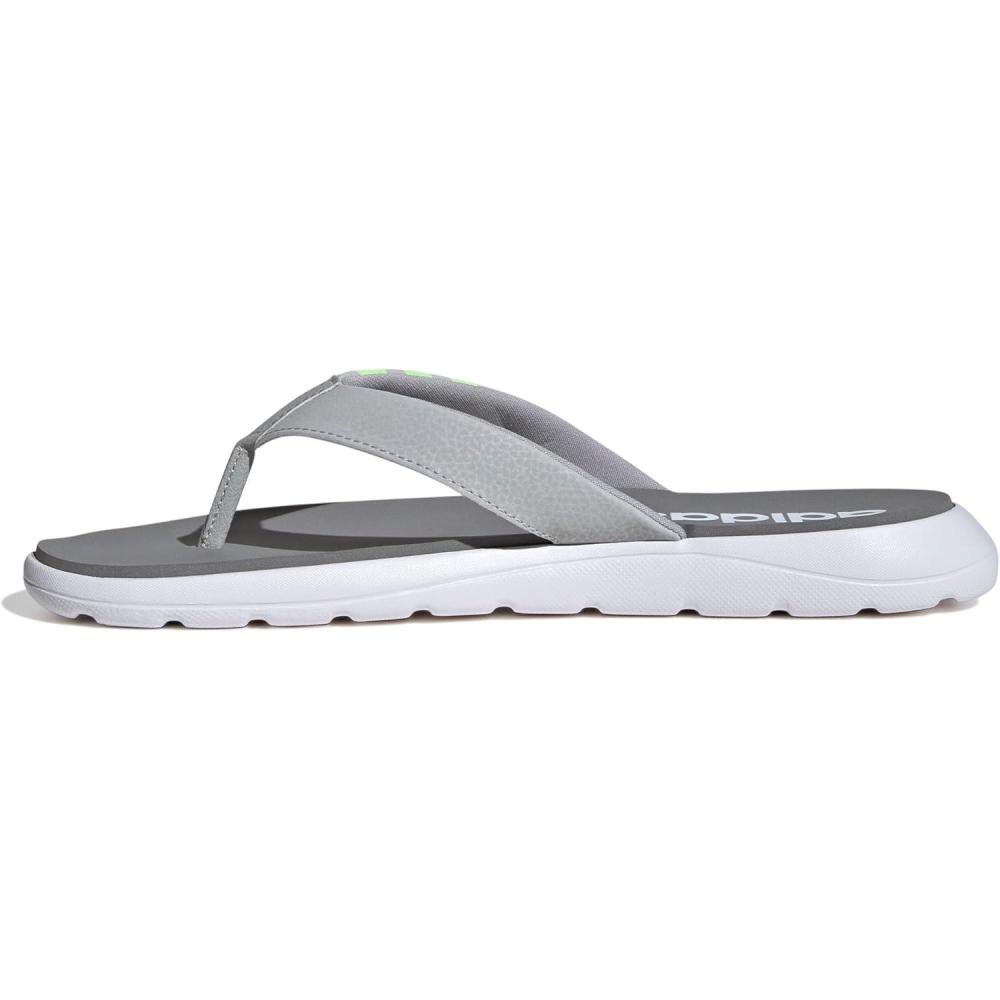 imageadidas Mens Leisure and Sportwear Flip Flop SandalsGreyGreen SparkWhite