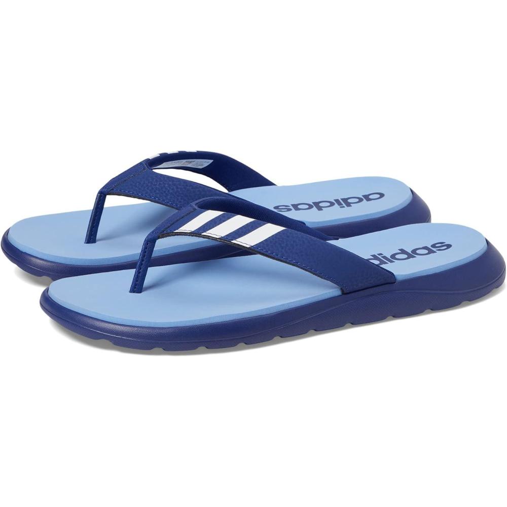 imageadidas Mens Leisure and Sportwear Flip Flop SandalsVictory BlueWhiteBlue Fusion