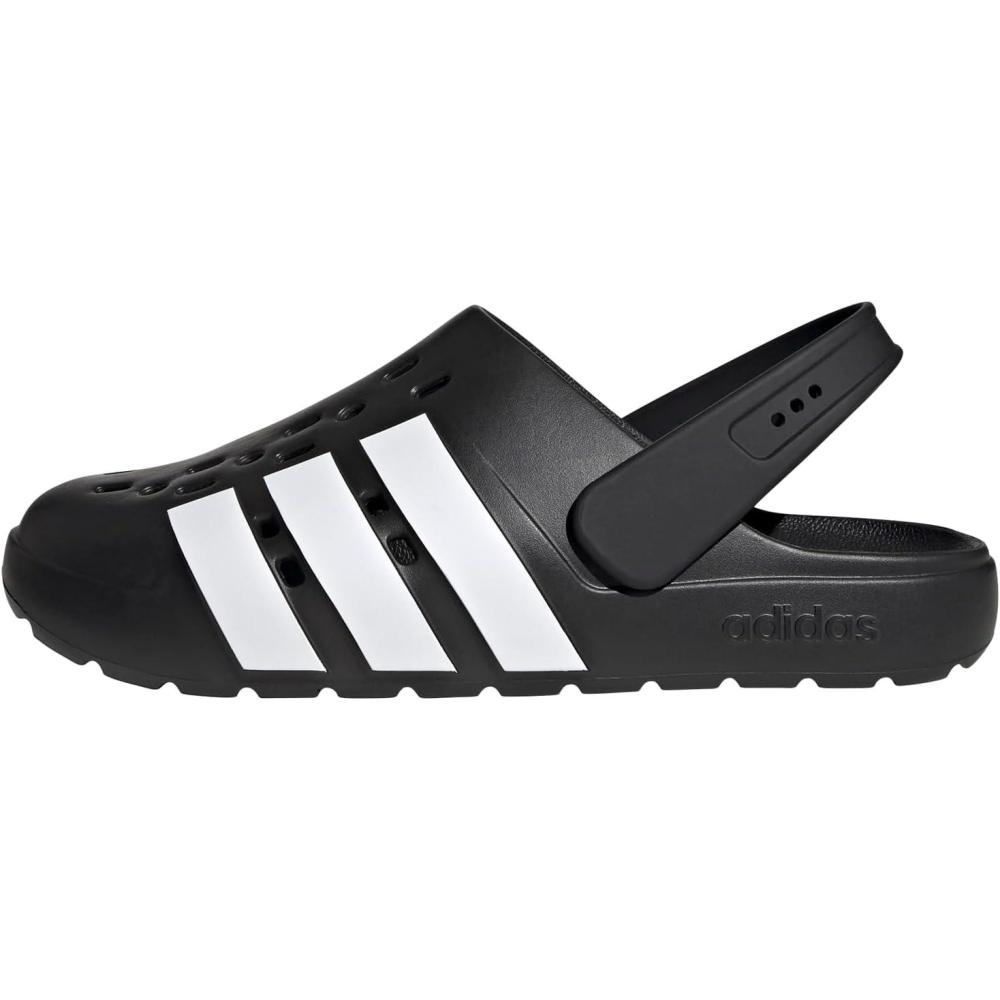 imageadidas Unisex Adult Adilette Clog 20 ClogsBlackWhiteBlack