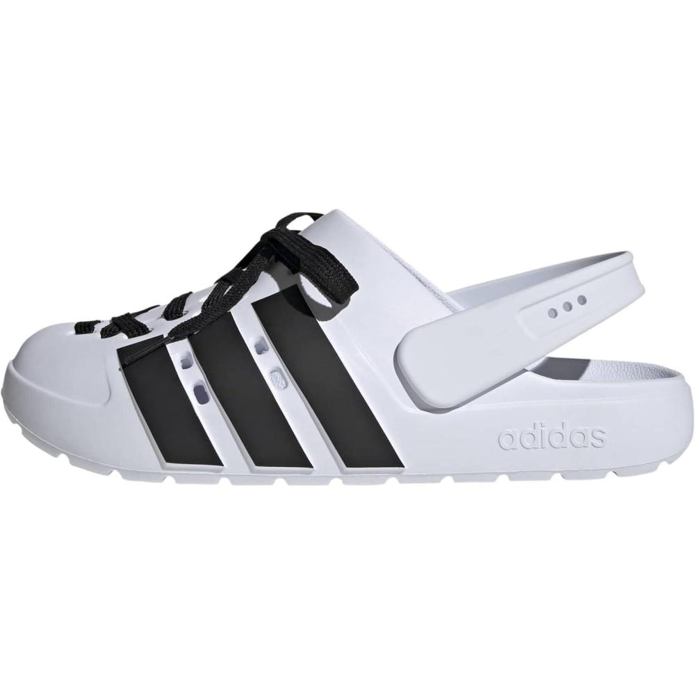 imageadidas Unisex Adult Adilette Clog 20 ClogsWhiteBlackGold Metallic