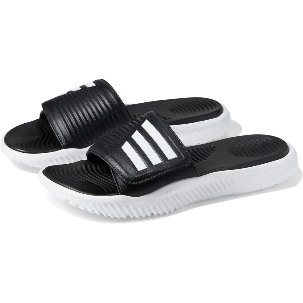 imageadidas Unisex Adult Alphabounce 20 Slide SandalBlackWhiteBlack