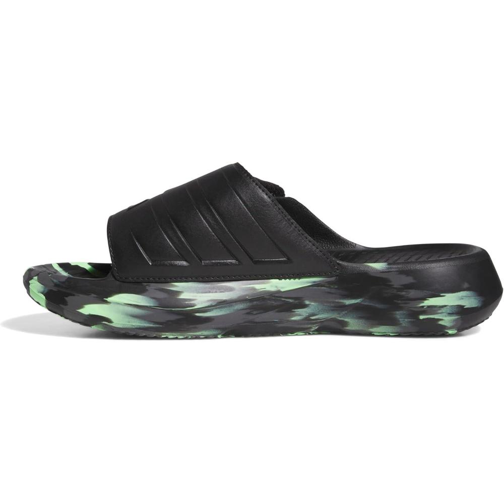 imageadidas Unisex Adult Lightblaze Athletic SandalsBlackIron MetallicLime Burst