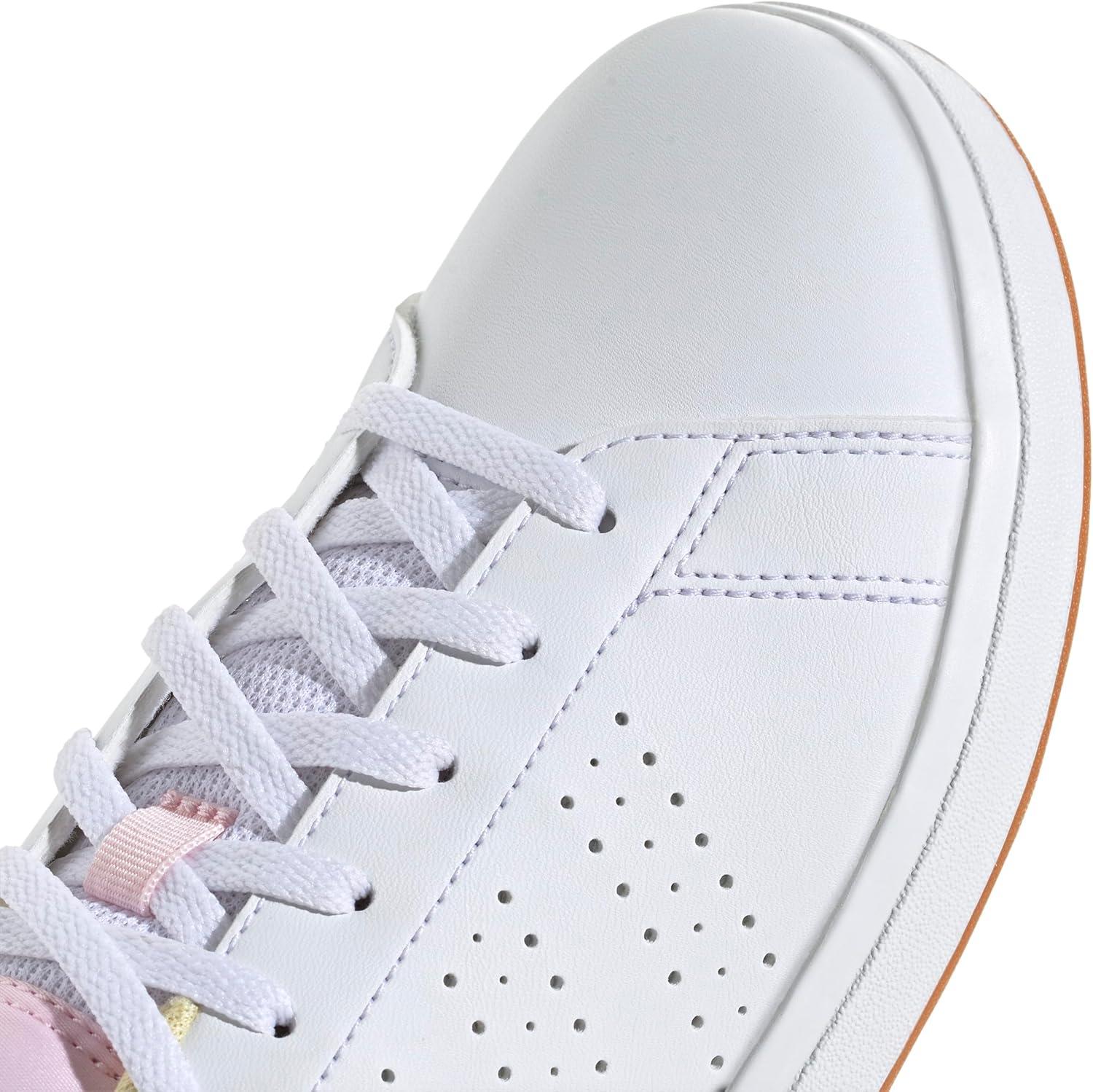 imageAdidas UnisexChild Advantage Base 20WhiteBliss LilacClear Pink