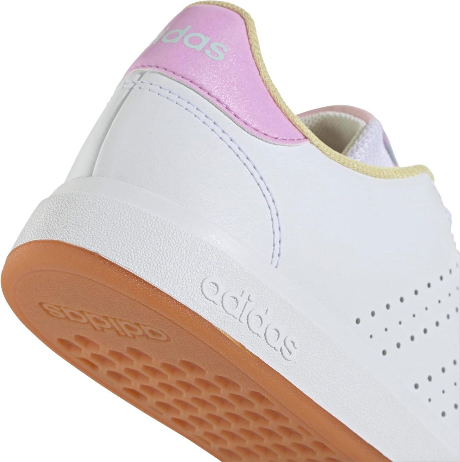 imageAdidas UnisexChild Advantage Base 20WhiteBliss LilacClear Pink