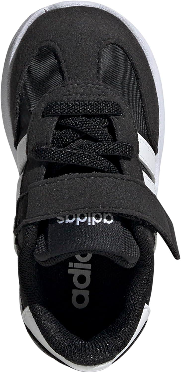 imageAdidas UnisexChild Run 70s 20 Elastic Lace ampamp StrapBlackWhiteBlack