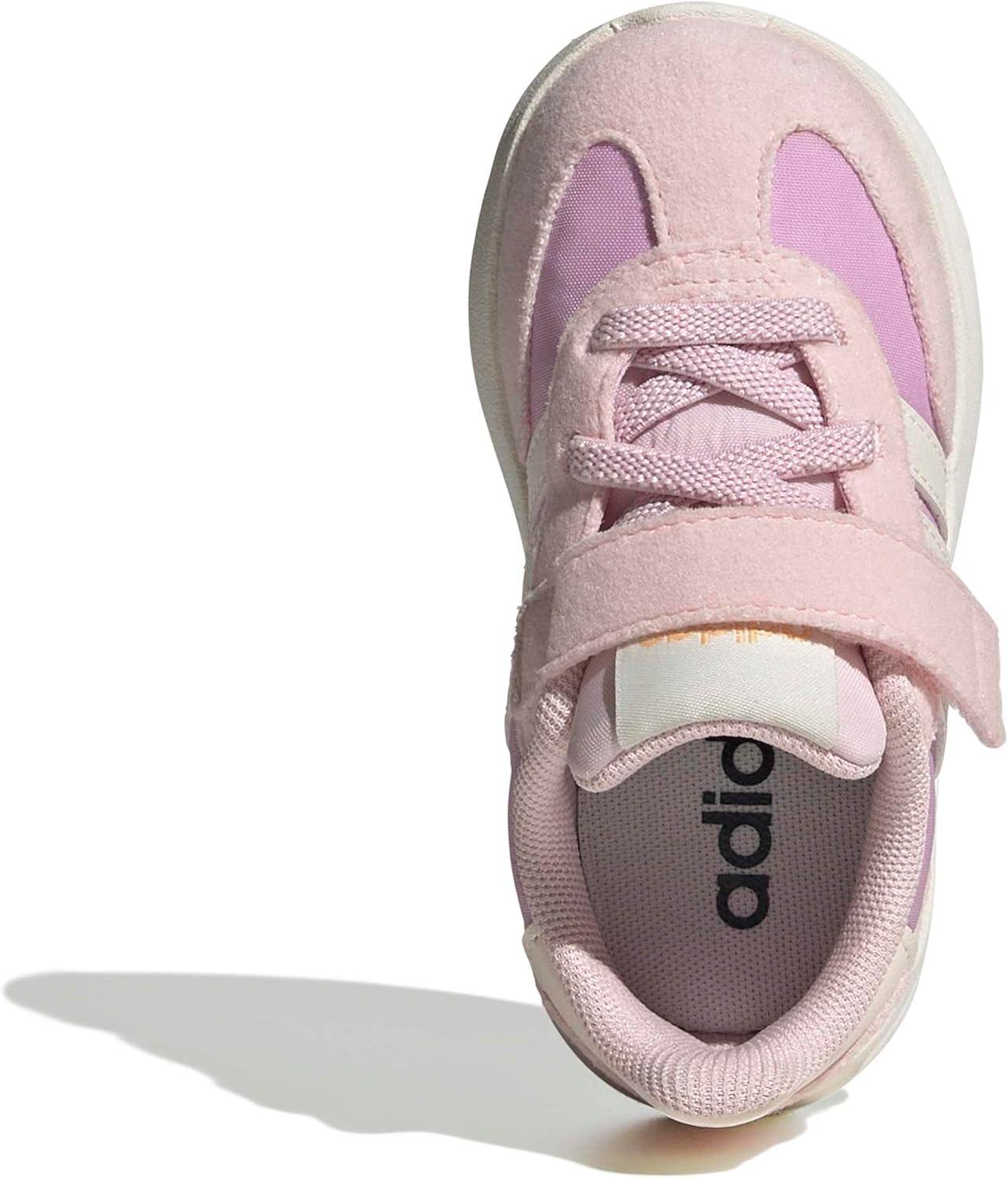 imageAdidas UnisexChild Run 70s 20 Elastic Lace ampamp StrapBliss LilacOff WhiteClear Pink
