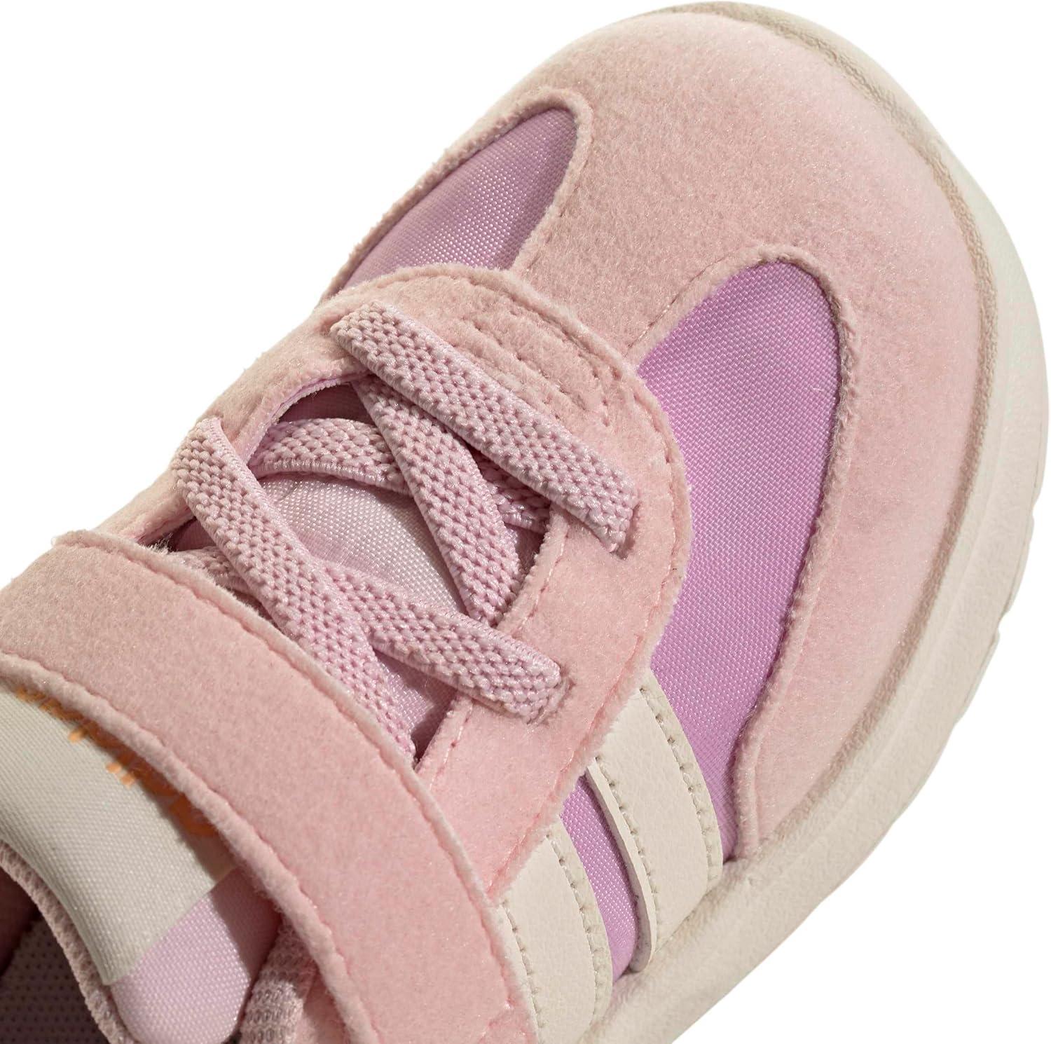 imageAdidas UnisexChild Run 70s 20 Elastic Lace ampamp StrapBliss LilacOff WhiteClear Pink