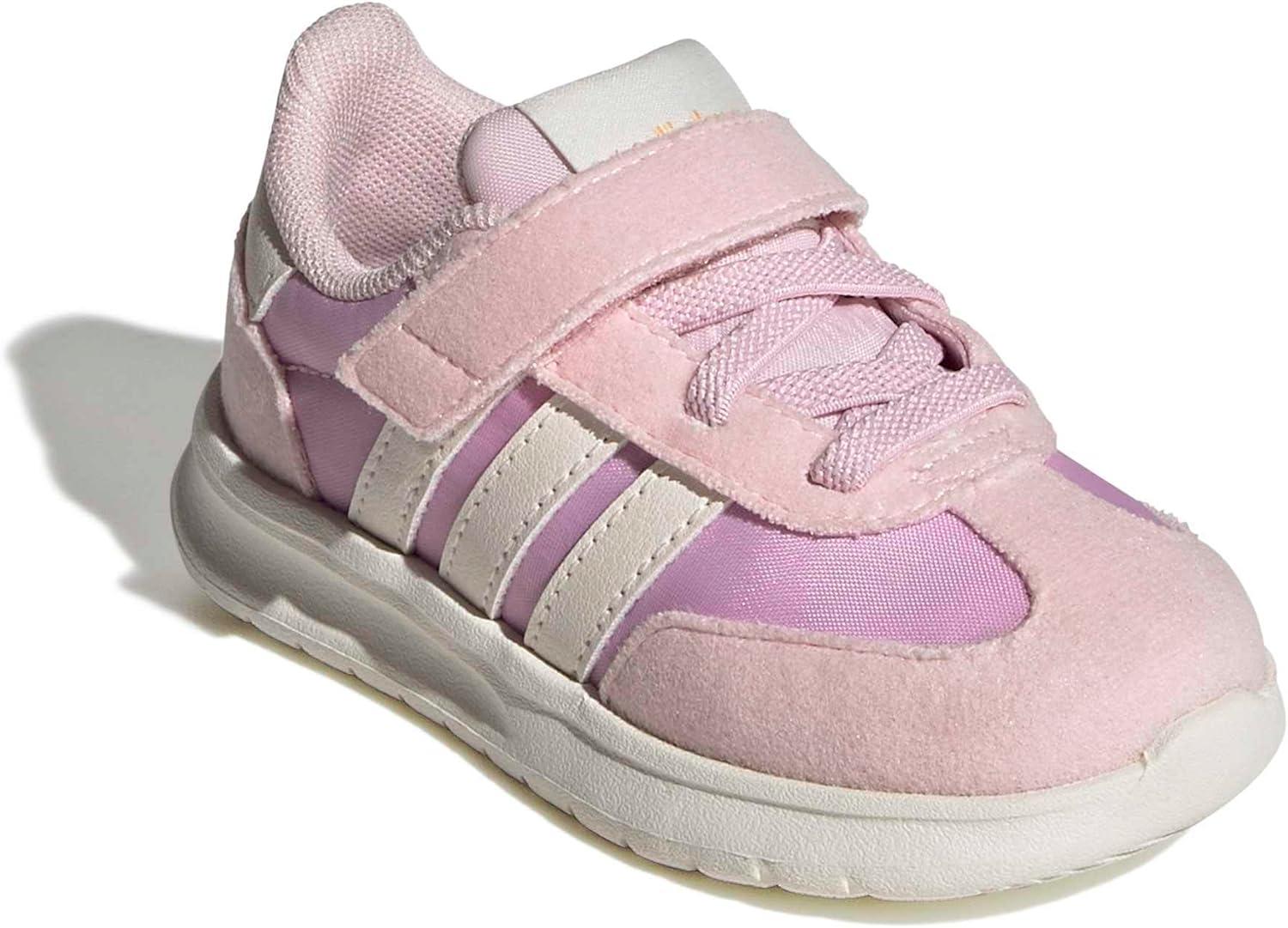 imageAdidas UnisexChild Run 70s 20 Elastic Lace ampamp StrapBliss LilacOff WhiteClear Pink