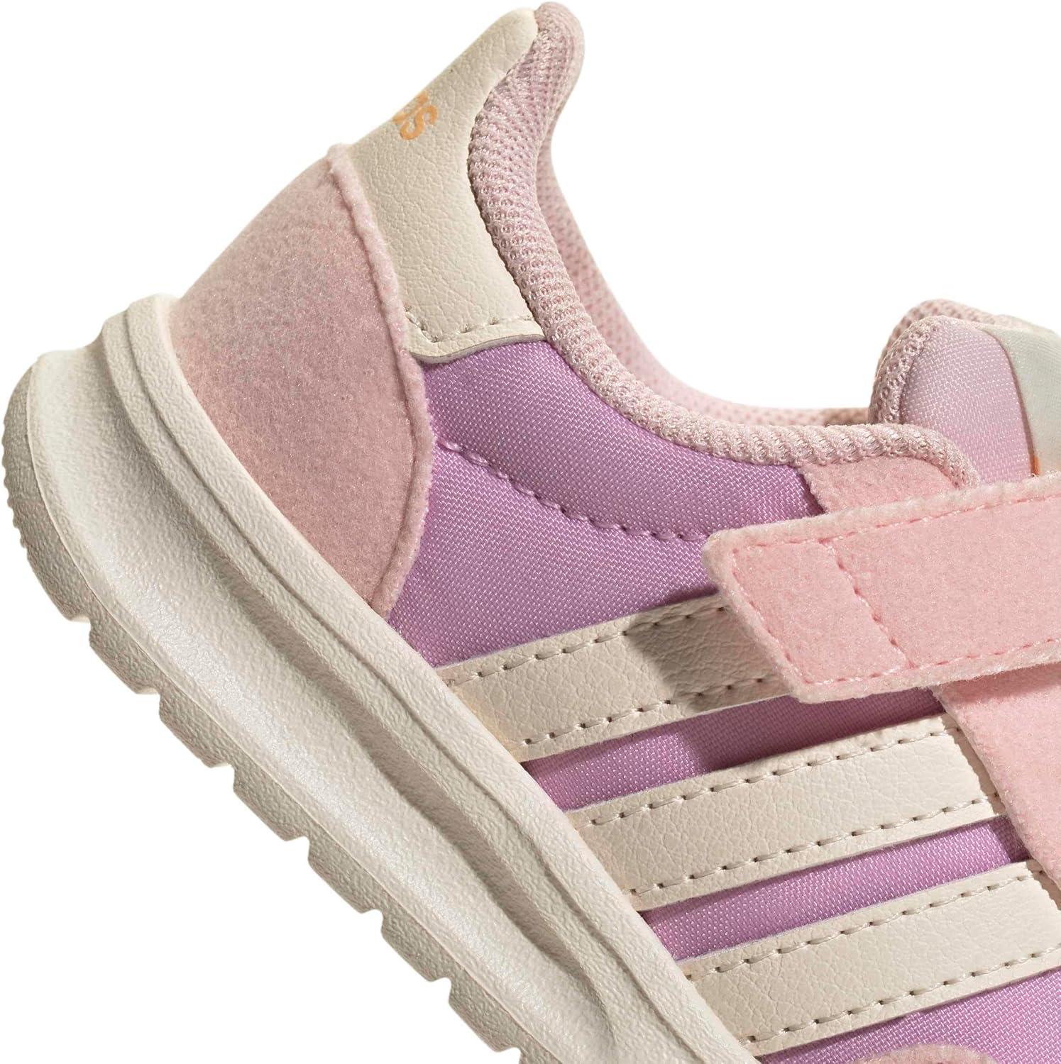 imageAdidas UnisexChild Run 70s 20 Elastic Lace ampamp StrapBliss LilacOff WhiteClear Pink