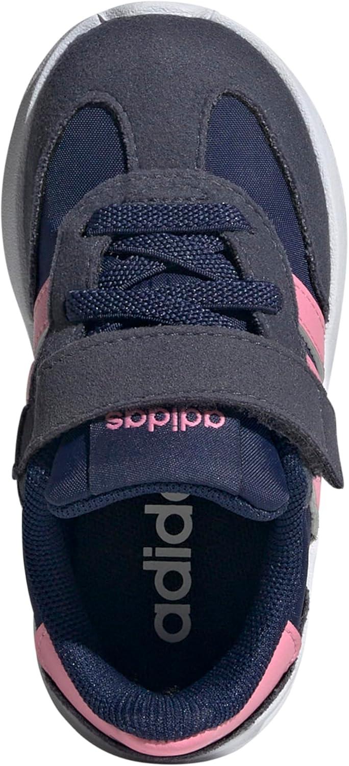 imageAdidas UnisexChild Run 70s 20 Elastic Lace ampamp StrapDark BlueBliss PinkShadow Navy