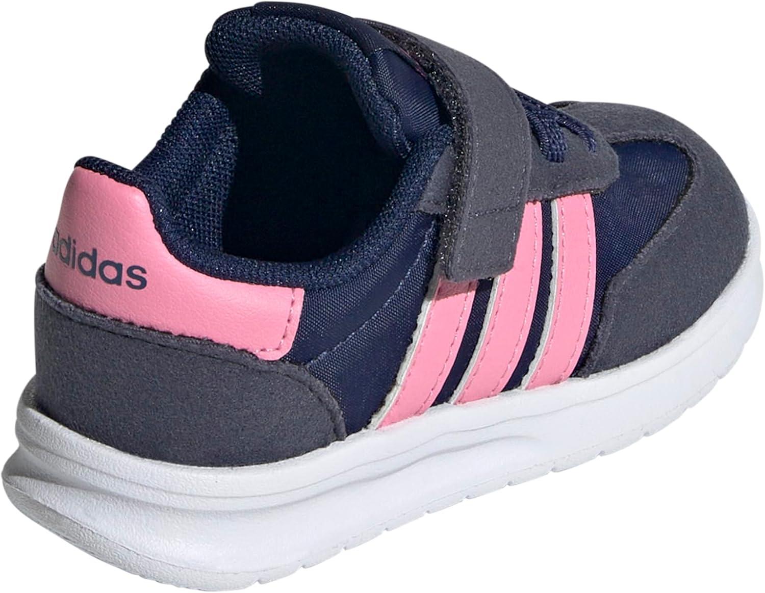imageAdidas UnisexChild Run 70s 20 Elastic Lace ampamp StrapDark BlueBliss PinkShadow Navy