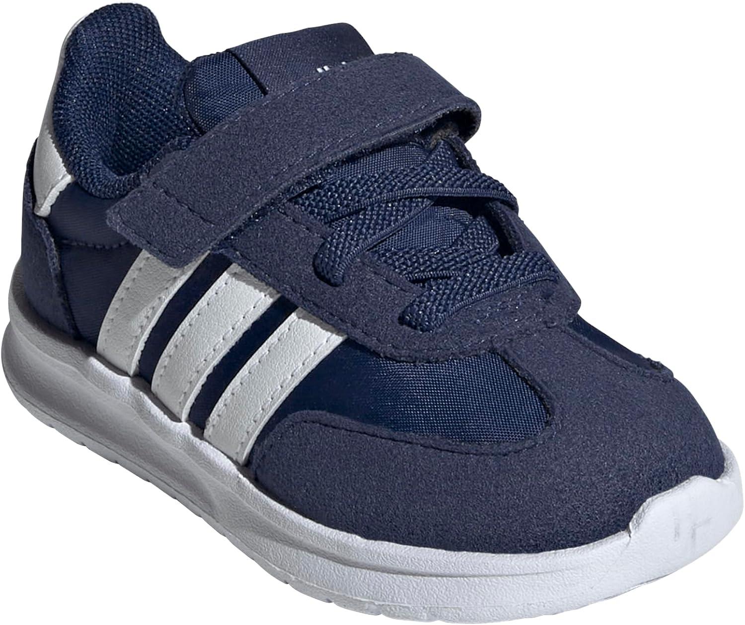 imageAdidas UnisexChild Run 70s 20 Elastic Lace ampamp StrapDark BlueWhite