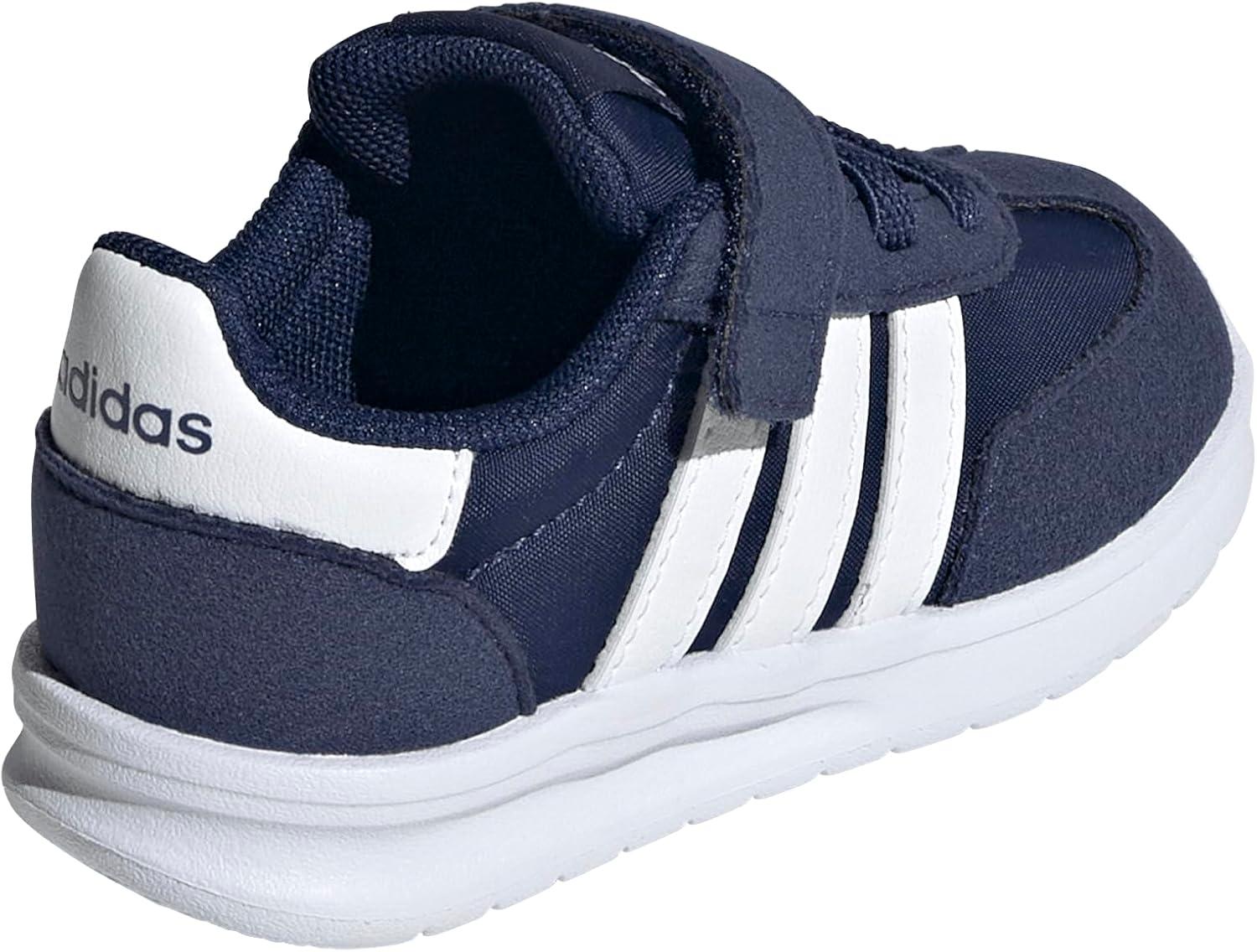 imageAdidas UnisexChild Run 70s 20 Elastic Lace ampamp StrapDark BlueWhite