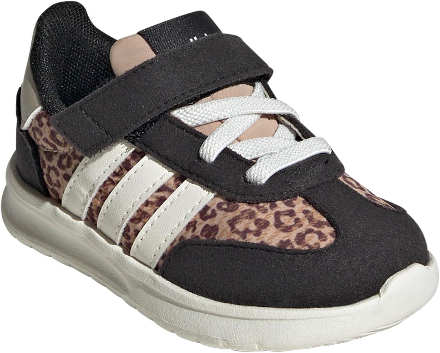 imageAdidas UnisexChild Run 70s 20 Elastic Lace ampamp StrapMagic BeigeOff WhiteBlack