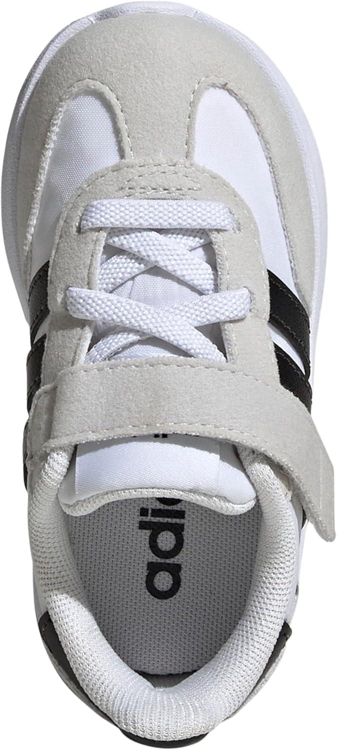imageAdidas UnisexChild Run 70s 20 Elastic Lace ampamp StrapWhiteBlackGrey