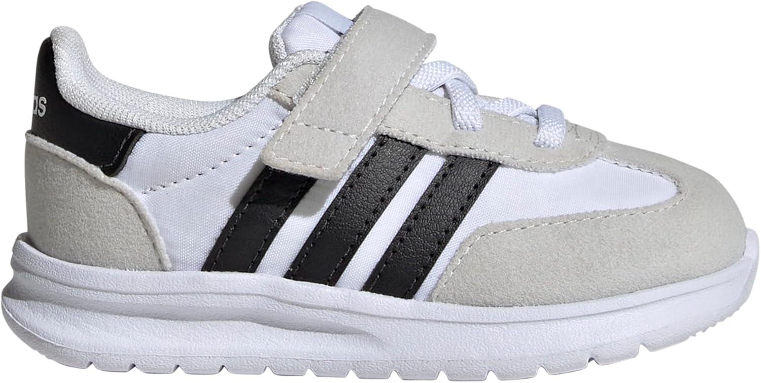 imageAdidas UnisexChild Run 70s 20 Elastic Lace ampamp StrapWhiteBlackGrey