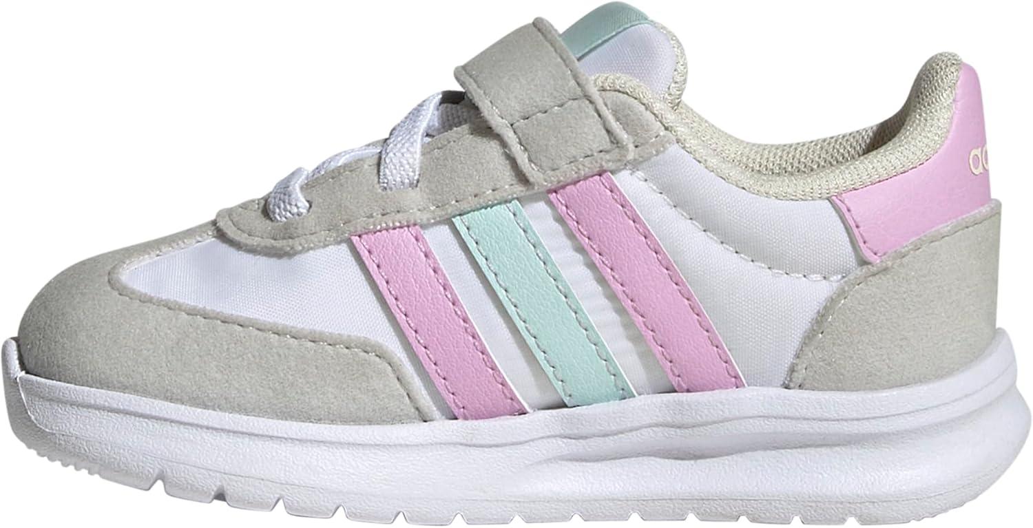 imageAdidas UnisexChild Run 70s 20 Elastic Lace ampamp StrapWhiteBliss LilacHalo Mint