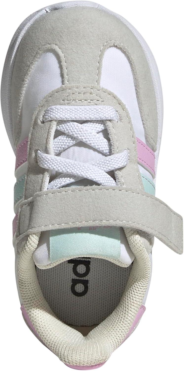 imageAdidas UnisexChild Run 70s 20 Elastic Lace ampamp StrapWhiteBliss LilacHalo Mint