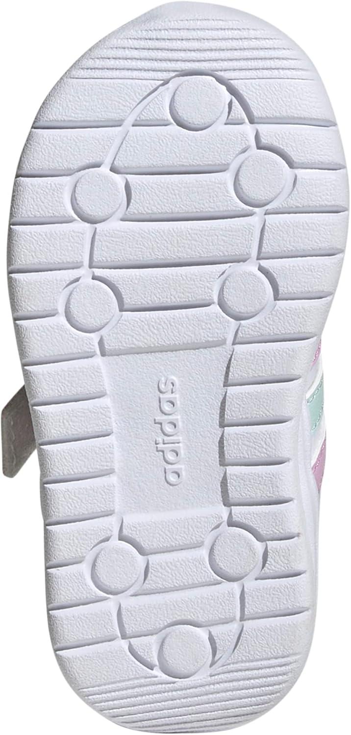 imageAdidas UnisexChild Run 70s 20 Elastic Lace ampamp StrapWhiteBliss LilacHalo Mint