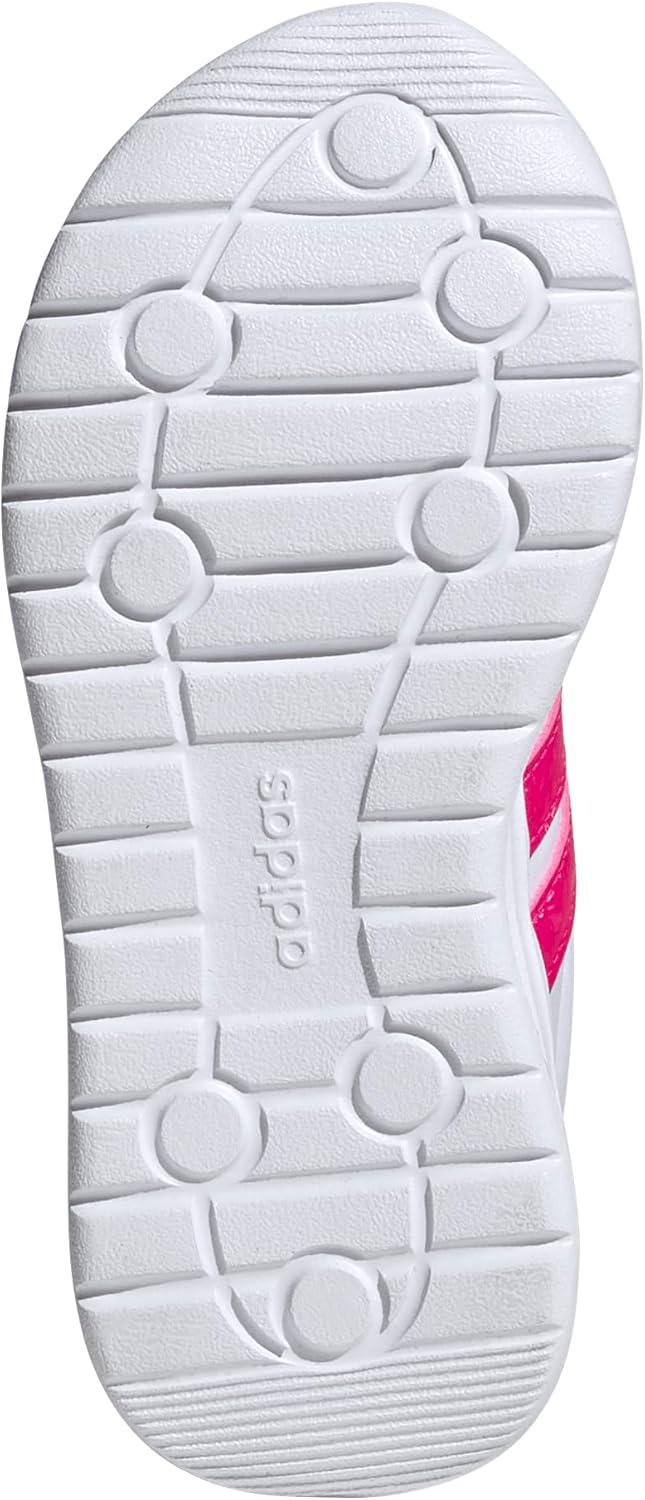 imageAdidas UnisexChild Run 70s 20 Elastic Lace ampamp StrapWhiteShock PinkClear Pink