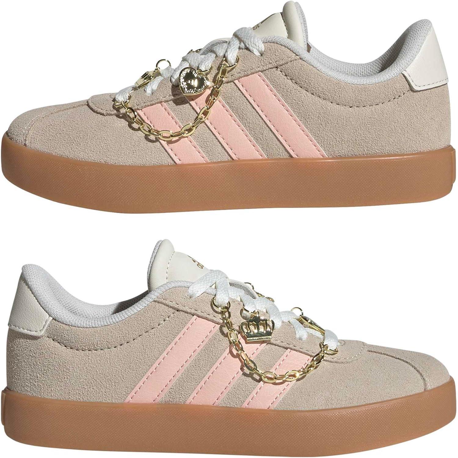 imageadidas Kids Vl Court 30 ShoesCrystal LinenBlush PinkOff White