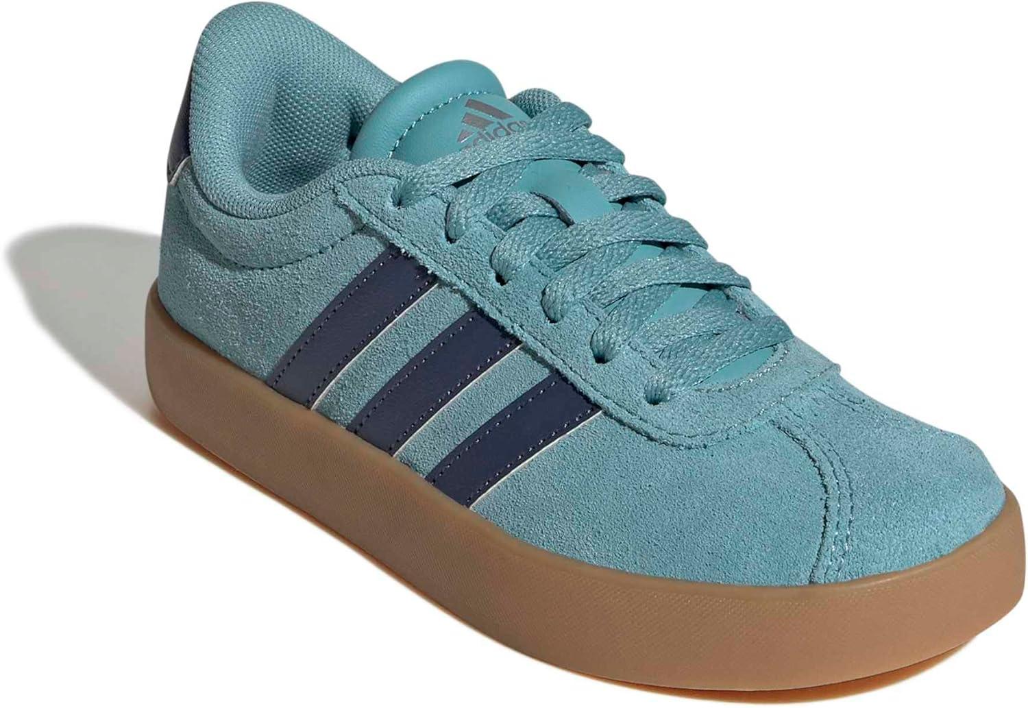 imageadidas Kids Vl Court 30 ShoesMint TonPreloved InkSilver Metallic