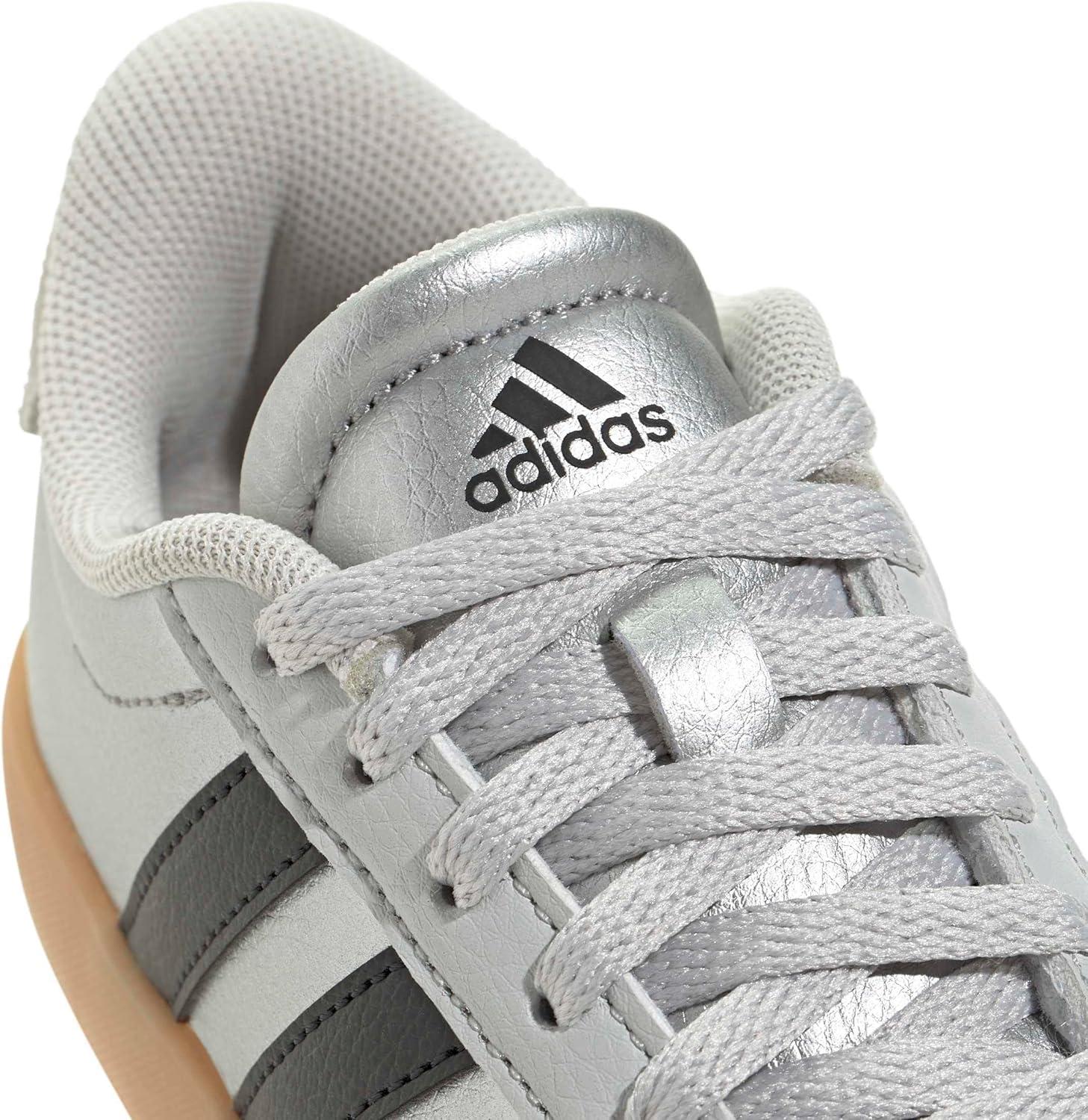 imageadidas Kids Vl Court 30 ShoesSilver MetallicBlackLgh Solid Grey