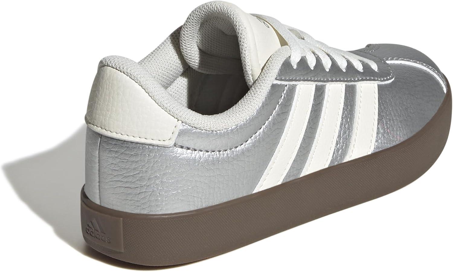 imageadidas Kids Vl Court 30 ShoesSilver MetallicOff WhiteGum