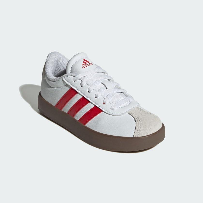 imageadidas Kids Vl Court 30 ShoesWhiteBetter ScarletGrey