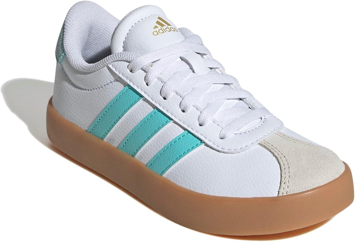 imageadidas Kids Vl Court 30 ShoesWhiteFlash AquaAlumina