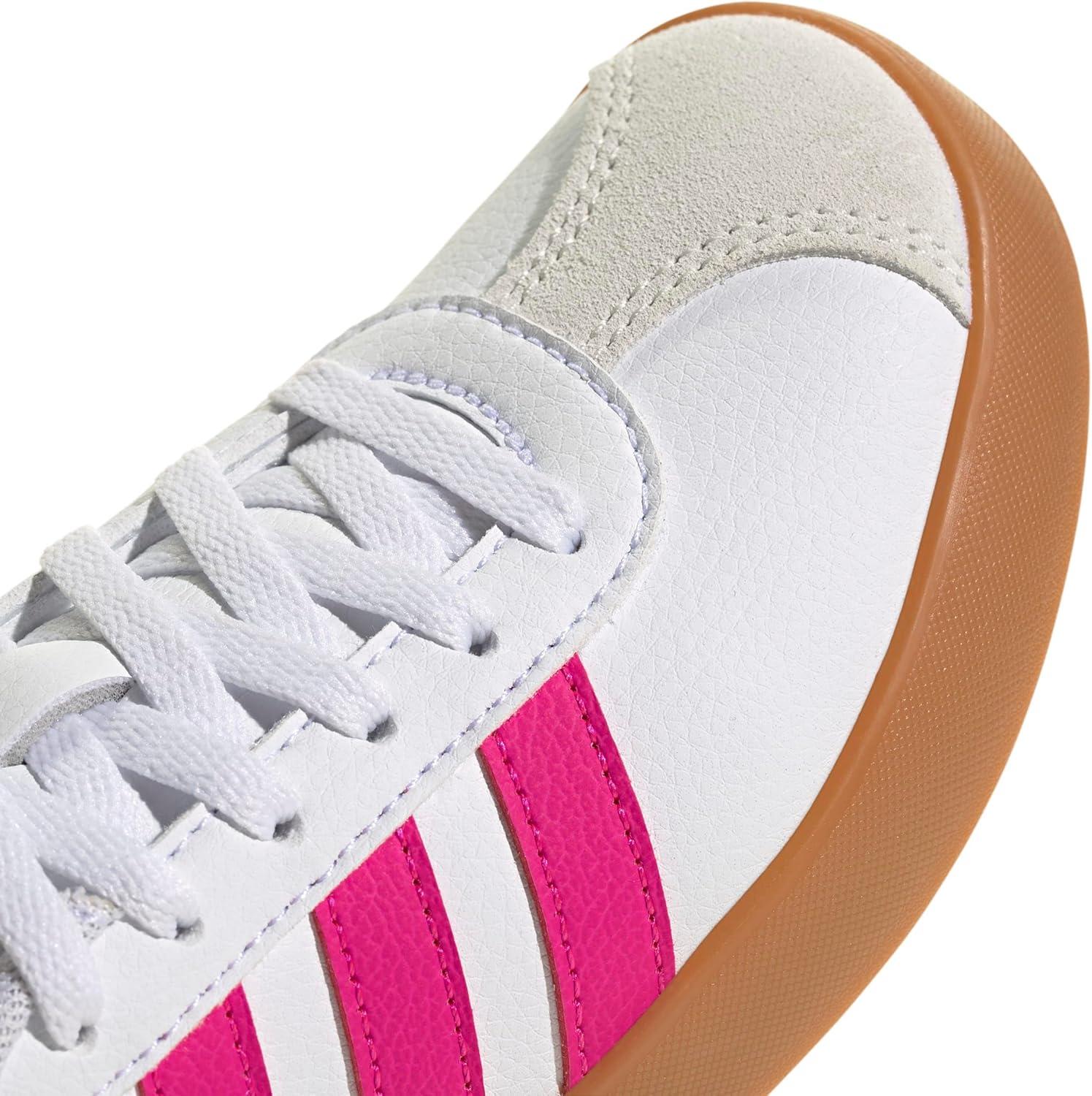 imageadidas Kids Vl Court 30 ShoesWhiteShock PinkCrystal White