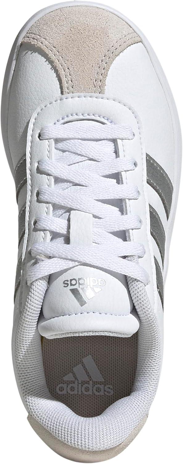 imageadidas Kids Vl Court 30 ShoesWhiteSilver MetallicGrey