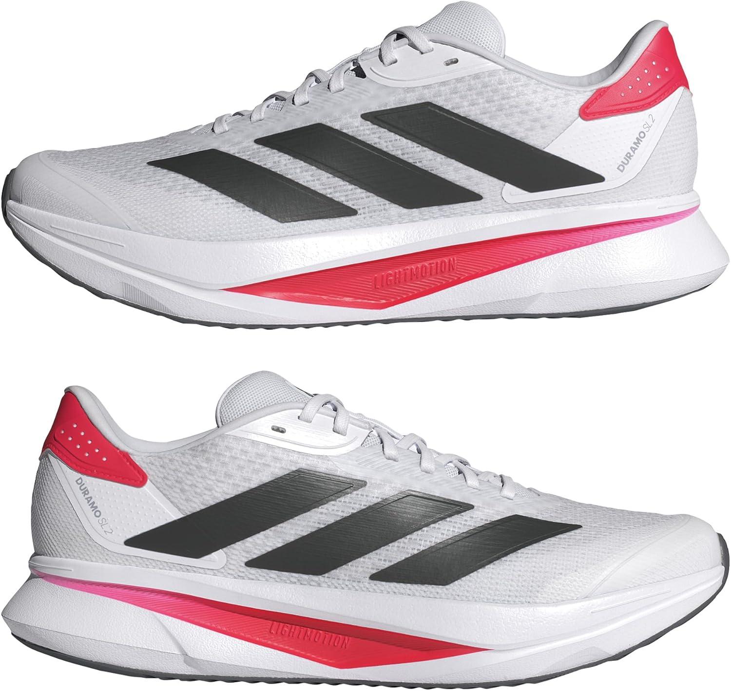imageadidas Mens Duramo Sl 2 Running ShoeWhiteBlackLucid Red