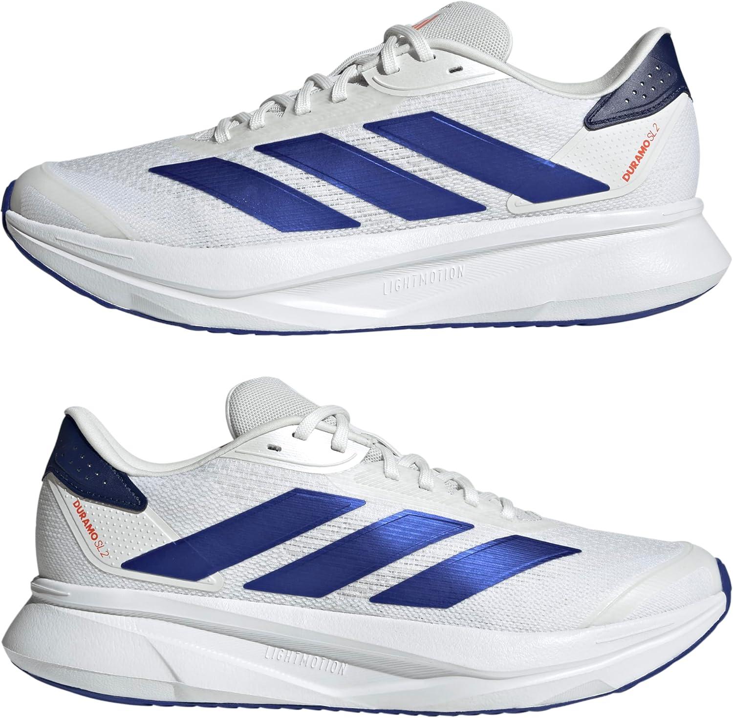 imageadidas Mens Duramo Sl 2 Running ShoeWhiteLucid BlueDark Blue