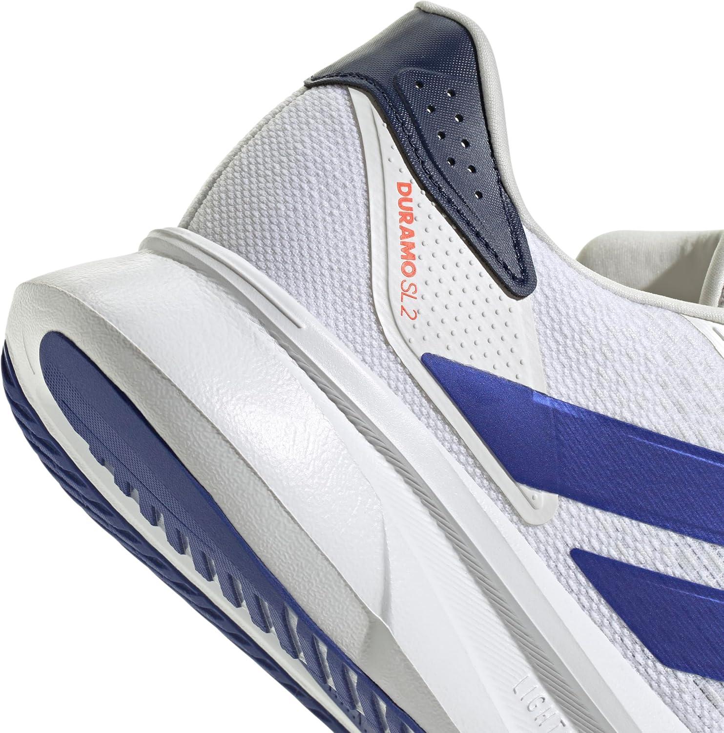 imageadidas Mens Duramo Sl 2 Running ShoeWhiteLucid BlueDark Blue