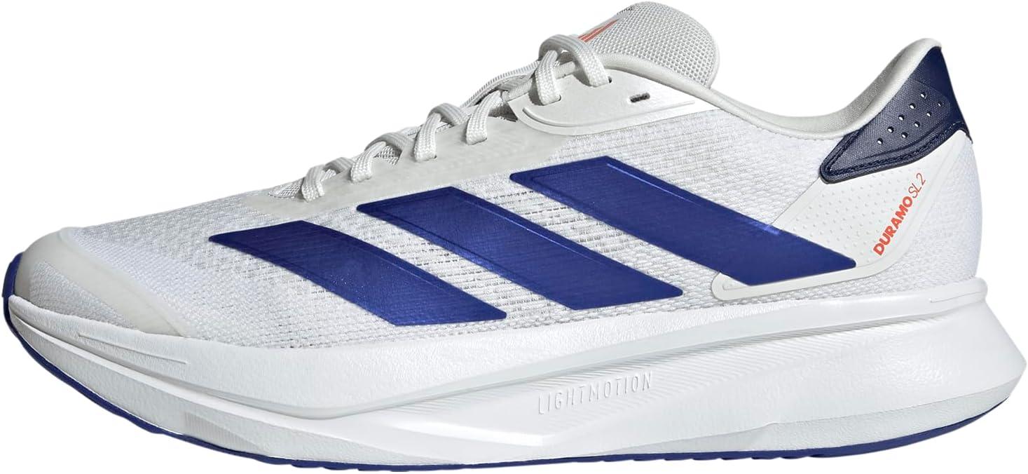 imageadidas Mens Duramo Sl 2 Running ShoeWhiteLucid BlueDark Blue