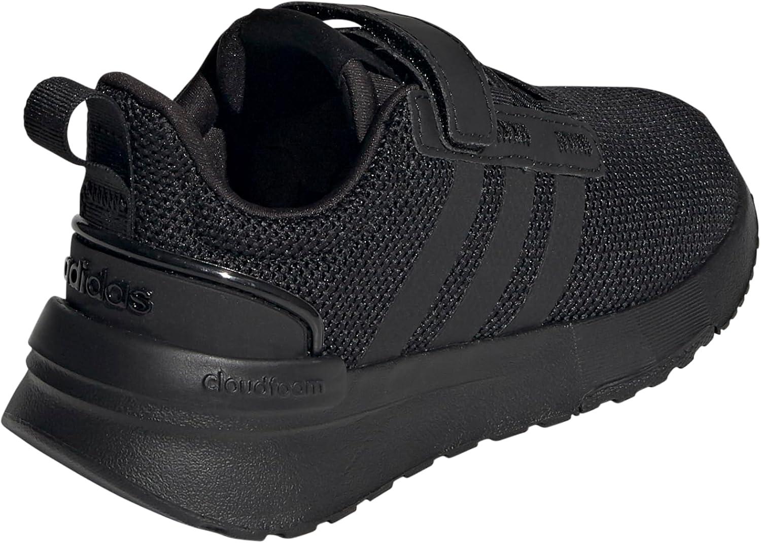 imageadidas UnisexChild Racer TR21 Running ShoeBlackBlackCarbon Cross Strap
