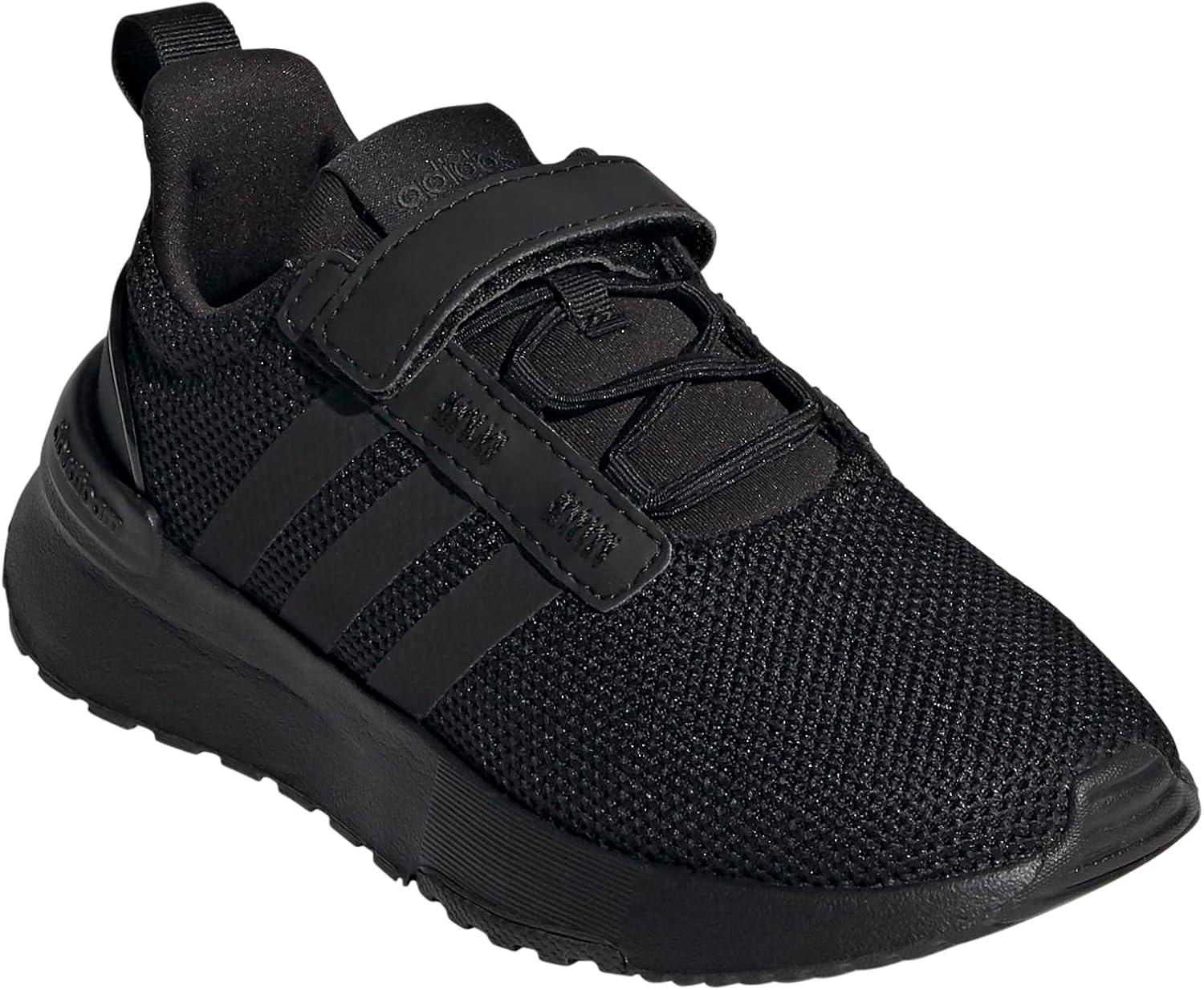 imageadidas UnisexChild Racer TR21 Running ShoeBlackBlackCarbon Cross Strap