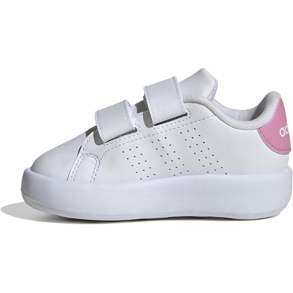 imageAdidas UnisexChild Advantage Base 20WhiteBliss PinkSemi Lucid Red