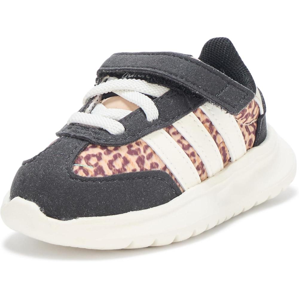 imageAdidas UnisexChild Run 70s 20 Elastic Lace ampamp StrapMagic BeigeOff WhiteBlack