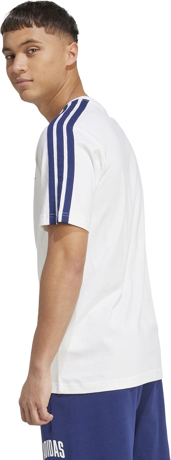 imageAdidas Mens Codes Collegiate Graphic TShirtWhiteScript
