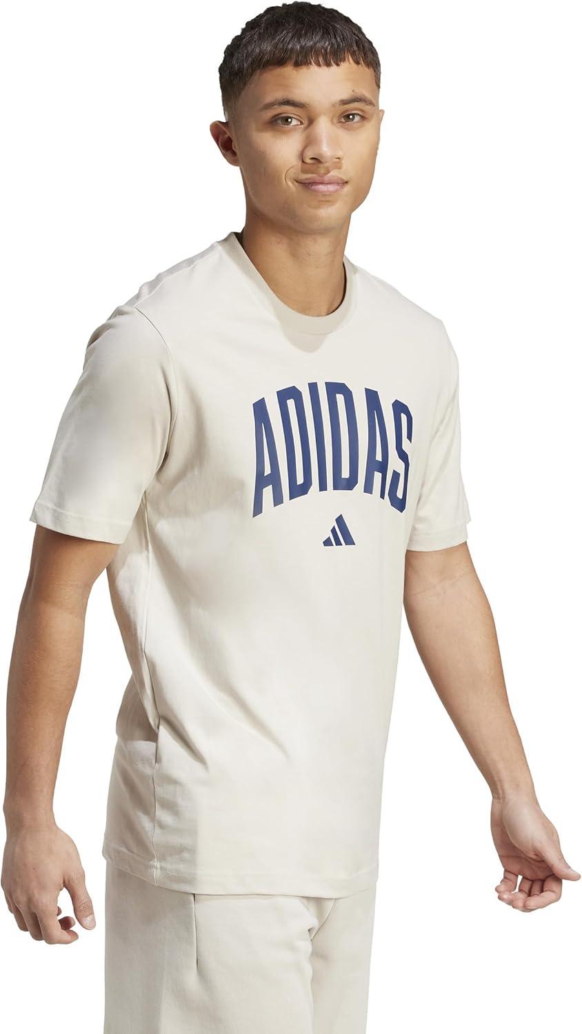 imageAdidas Mens Codes Collegiate Graphic TShirtWonder AluminaLineage