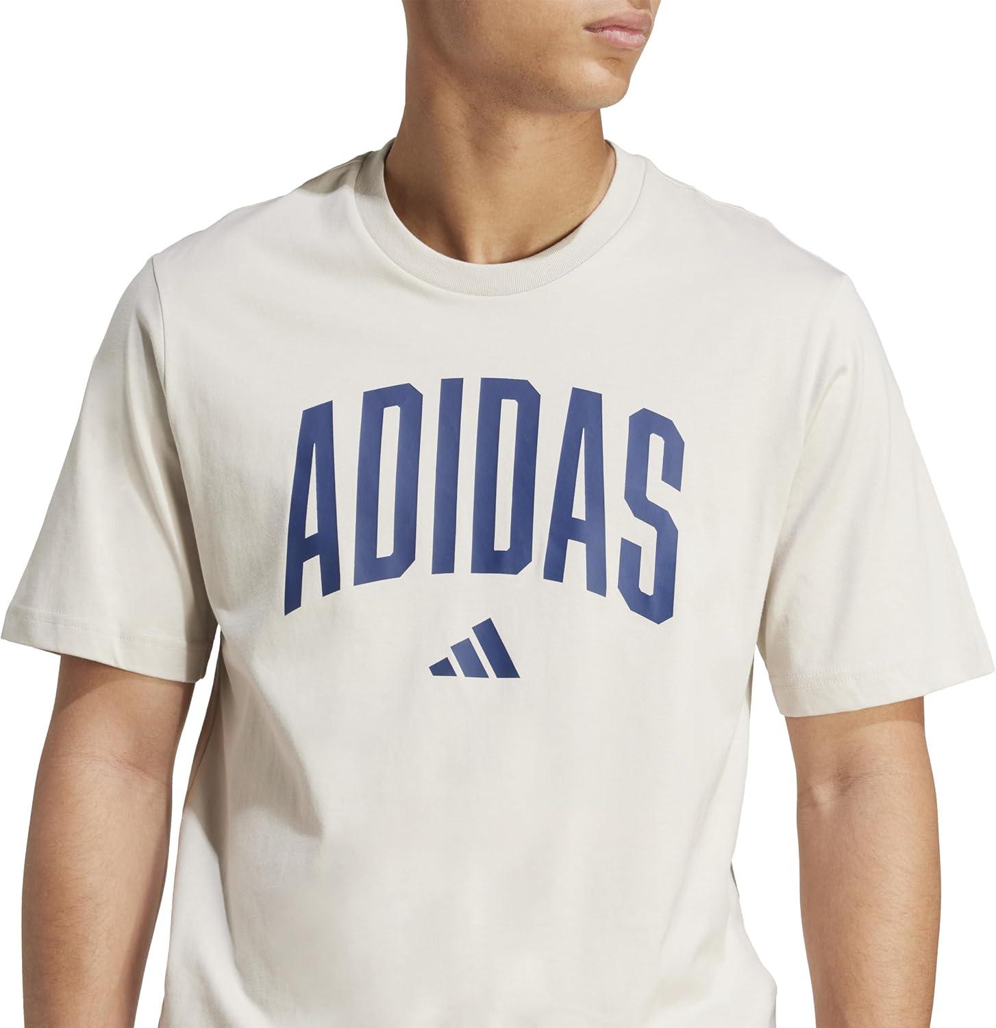 imageAdidas Mens Codes Collegiate Graphic TShirtWonder AluminaLineage