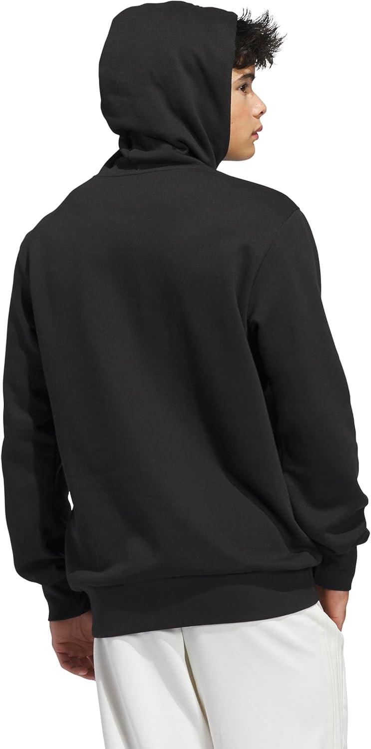 imageadidas Mens Big Logo Graphic HoodieBlackWhite