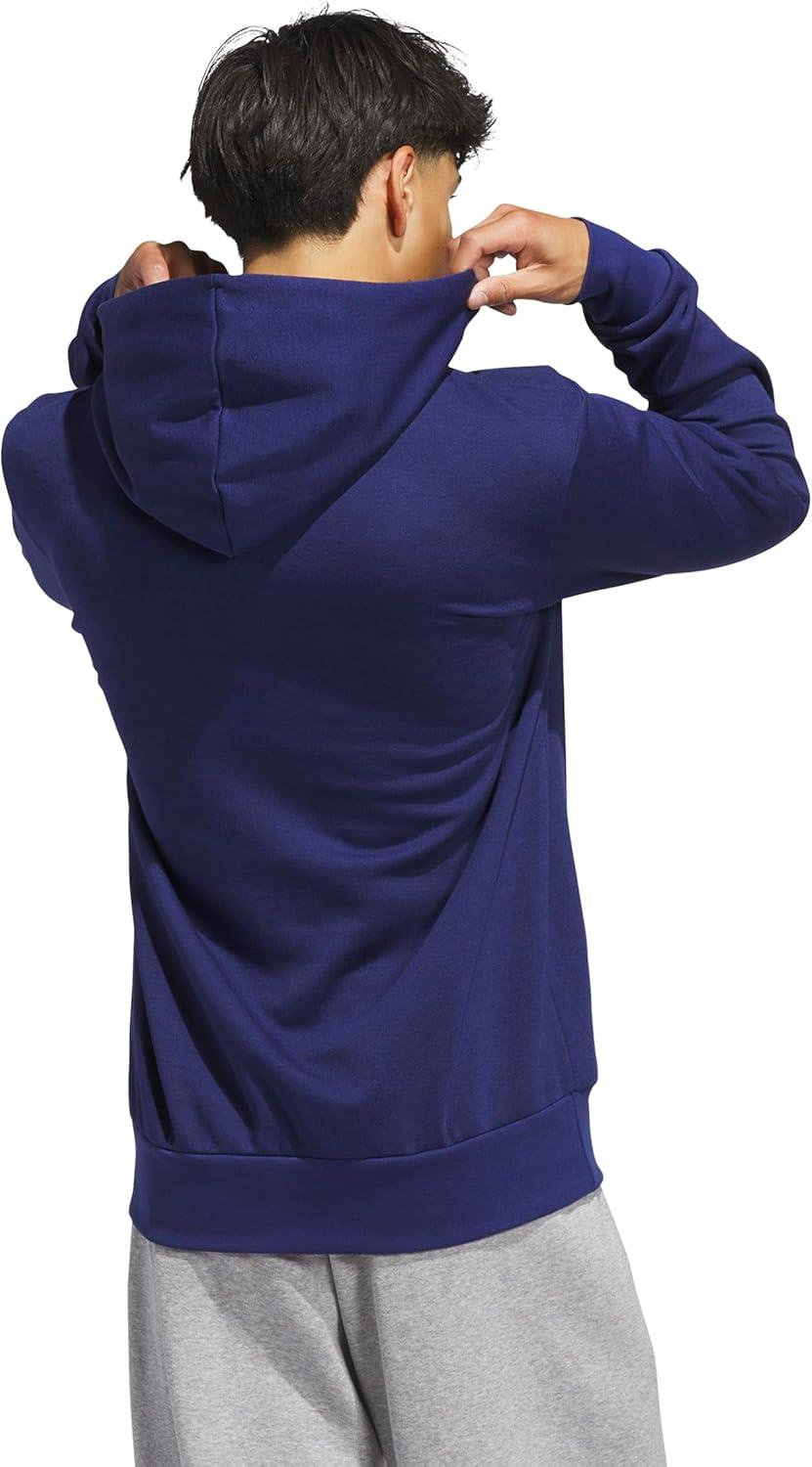 imageadidas Mens Big Logo Graphic HoodieDark BlueGreen